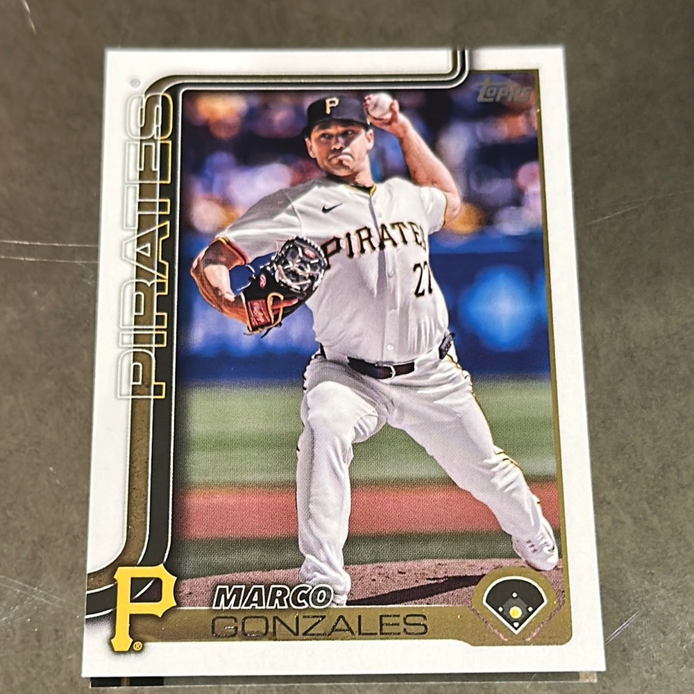 Topps Marco Gonzales Pirates Card with Gold and Black Accents